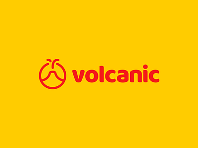Volcanic brand concept identity logo logo 3d