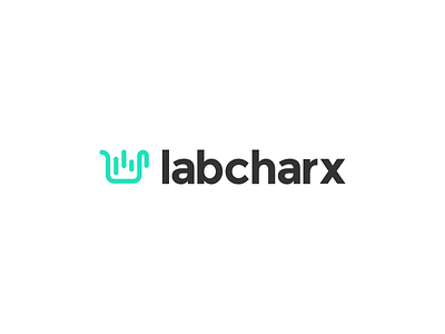 Labcharx brand concept logo logomark