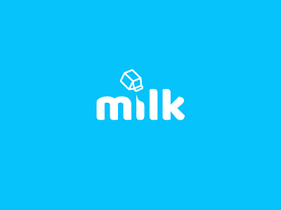 Milk concept logo