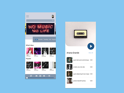 Musicku app design music app musician ui