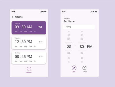 alarm alarm app branding clock design flat ui ux