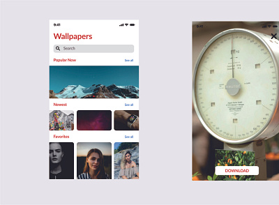 wapp app design flat ui ux wallpaper