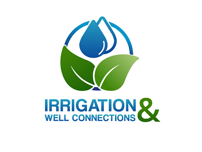 Irrigations and well connections logo proposal flatdesign illustrator