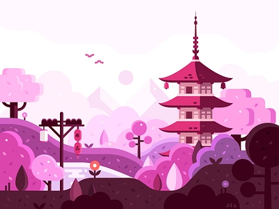 Wuhan Sakura illustration