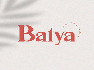 Balya Serif Font by Balya99 on Dribbble