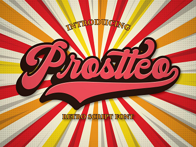 Prostteo Bold Script Font classic font funy lettering script vintage