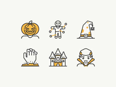Halloween castle cat dracula ghost halloween holiday icon pumpkin skull trick witch zombie