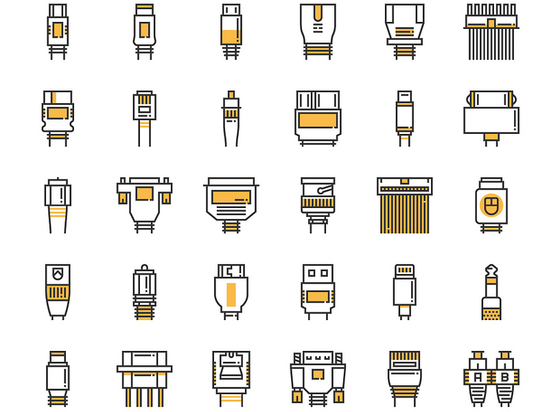Connector Types by eucalyp on Dribbble