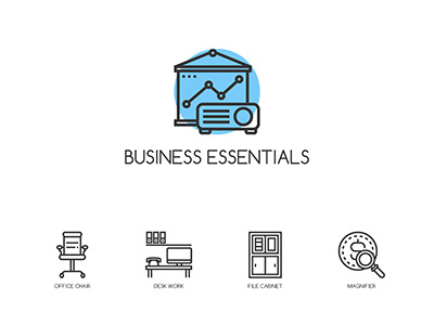 **Freebie** 32 Business Essentials Icons business cabinet computer document essential file free freebie illustrator ui