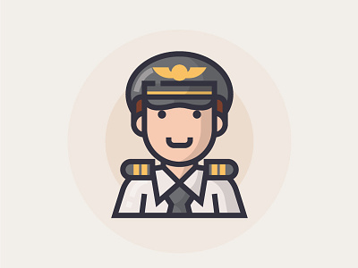 Captain captain character icon illustration illustrator man people