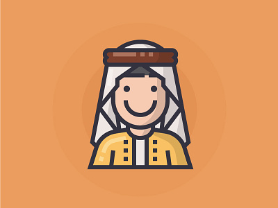 Arabian arabian character icon illustration illustrator man people