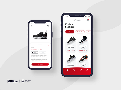 Just Do It - Nike's Sneakers Store ecommerce ecommerce app ecommerce shop mobile app mobile app design mobile apps mobile design mobile ui sneakers store store app ui design ui ux ux design web design web ui ux