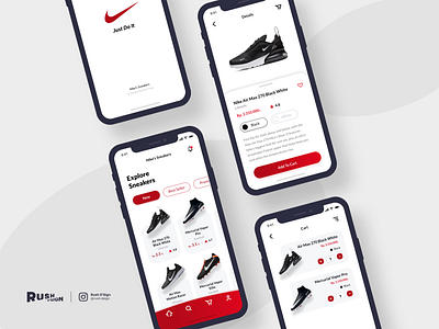 Just Do It - Nike's Sneakers Store ecommerce ecommerce app ecommerce shop mobile app mobile app design mobile apps mobile design mobile ui shopping app sneakers sneakers store store app stores ui design ui ux ux design web design web ui ux