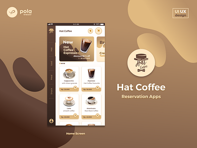 Hat Coffee - Home Screen mobile app mobile design mobile ui mobile ux ui design ui ux ux design