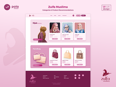 Zulfa Muslima Web UI UX - Categories & Product Recommendations