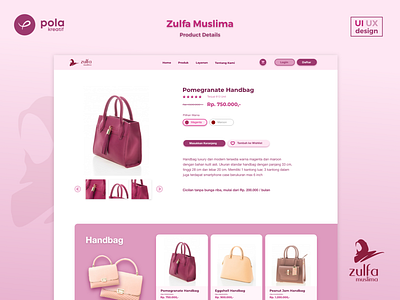 Zulfa Muslima Website UI UX Design - Product Details mobile app design mobile design mobile ui ui design ui ux ux design web design web ui web ui ux web ux