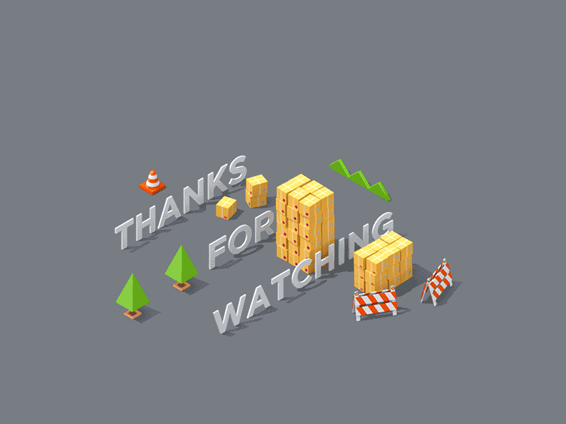 LogicSource - Thanks 3d illustration accident appreciate c4d cinema 4d collide illustration isometric loop motion motion design motion designer motion graphics thanks