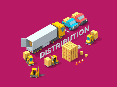 LogicSource - Distribution 3d illustration c4d cinema 4d distribution illustration isometric motion motion design motion designer motion graphics