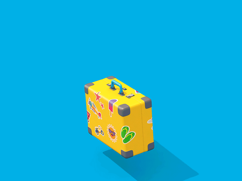 ZORAQ - Packing your suitcase, is all you need to do! - Luggage 3d illustration c4d cinema 4d illustration luggage motion motion design motion designer motion graphics suitcase travel traveling tv commercial