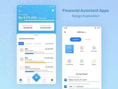 Financial Assistant Apps - Design Exploration (Part 1)