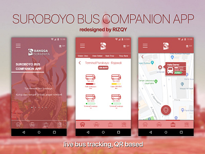 Suroboyo Bus Companion App UI Design
