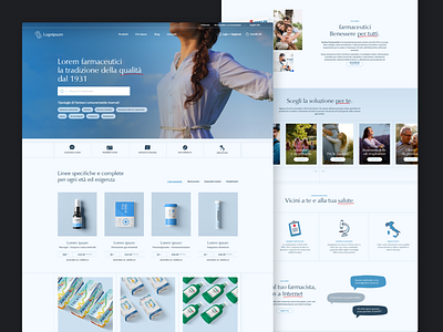 Pharmaceutical ecommerce homepage ui