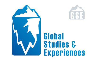 Iceberg Logo academy cold experience global ice iceberg logo nature nav negative space student study teach water