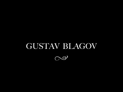 Gustav Blagov logo blackandwhite designer clothes fashion graphic design logo logotype minimalist vector