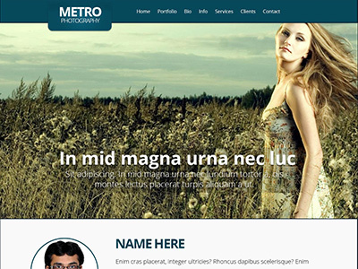 Metro SmugMug Template smugmug web design