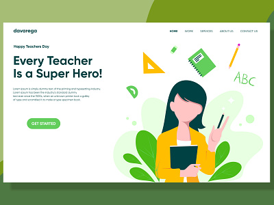 Teachers Day Landing Page Design