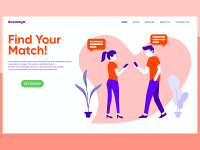 FIND YOUR MATCH DATING APP LANDING PAGE