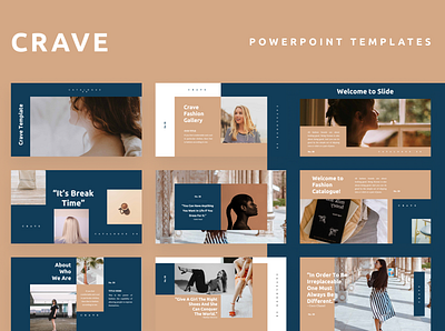 CRAVE Powerpoint Template crave deck fashion google slide keynote pitch powerpoint ppt pptx presentation presentation layout simple slide template tosca