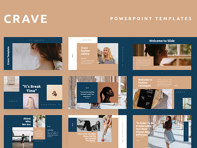 CRAVE Powerpoint Template crave deck fashion google slide keynote pitch powerpoint ppt pptx presentation presentation layout simple slide template tosca