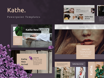 KATHE Powerpoint Template deck fashion google slide keynote model pitch powerpoint ppt pptx presentation presentation layout presentation template simple slide store template