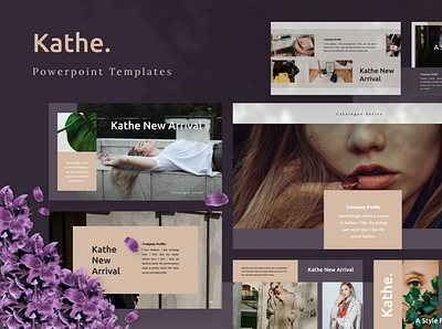 KATHE Powerpoint Template deck fashion google slide keynote model pitch powerpoint ppt pptx presentation presentation layout presentation template simple slide store template