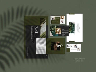 BETH Powerpoint Template art beth deck decoration elegant fashion google slide green keynote model pitch powerpoint ppt pptx presentation presentation layout simple slide template tropical