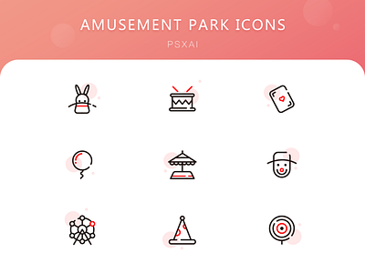 AMUSEMENT PARK ICONS app icon ui