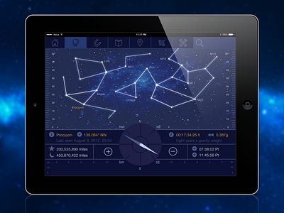 Star Gazing app aliens ios ipad ui