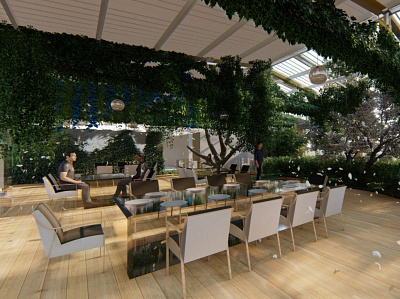 Utopian Farm dining design interiordesign render