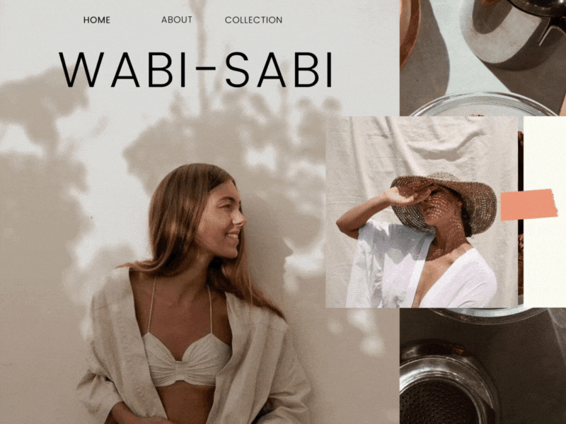 Wabi Sabi design ui website design