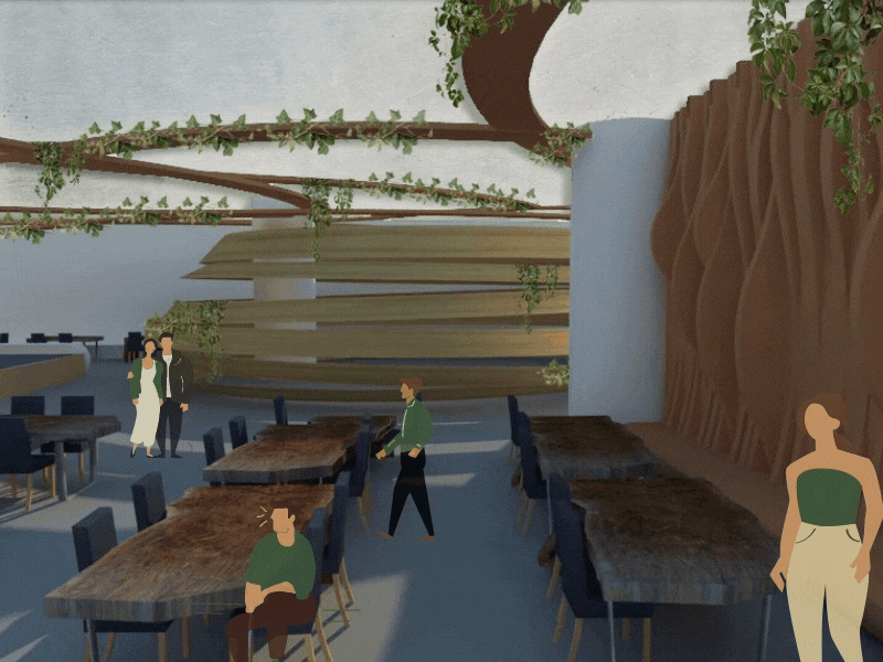 7000 Verborgen- Belgian Dark dine and Bar design dining illustration interiordesign render restaurant