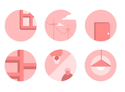 Pink Website Icons design logo ui ux