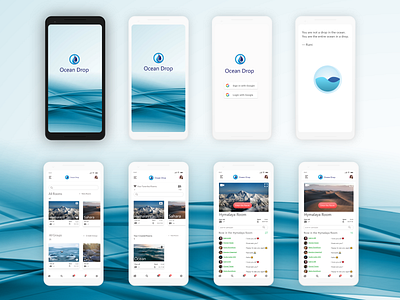 UX/UI Mobile App Ocean Drop iphone white iphone mockup white iphone mockup