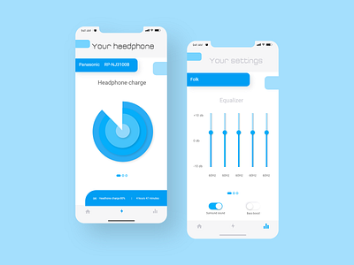 App Bluetooth Headphone Controller app ui design app headphone