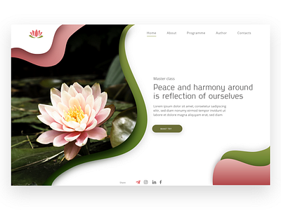 Master class landing landingpage masterclass meditation psychology uidesign yoga