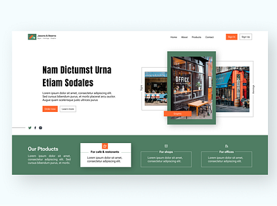 Company web page - Signs & Awnings design ui webdesign