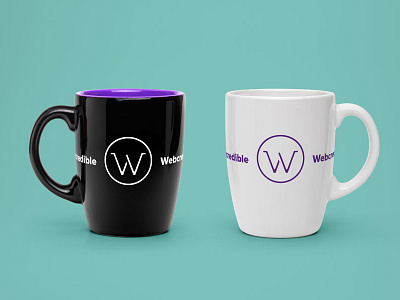 W branding identity logo mockup mug typography w