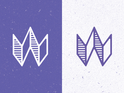 W typography branding letters purple typography w