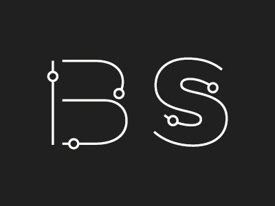 BS Filter b black custom filter lettering minimal s typography white
