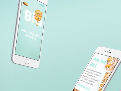 Big Biscuits - Mobile Version blue biscuits tyler hendy big biscuits website responsive mobile
